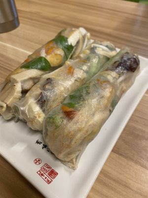 Shredded tofu rolls   at Just Vegan in Sunshine