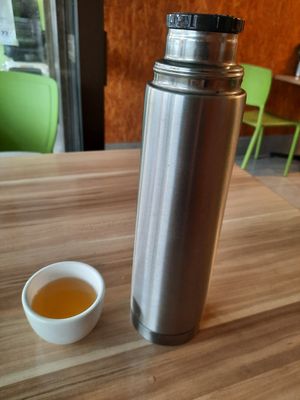 Complimentary tea at Just Vegan in Sunshine