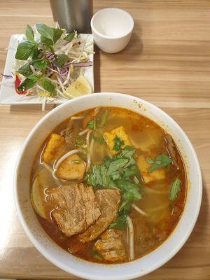 Hue Rice Noodle Soup / Bun Hue $13.00 at Just Vegan in Sunshine