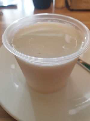 Tofu custard $2.00 at Just Vegan in Sunshine