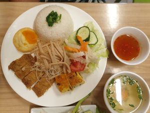 Broken rice $14.50 at Just Vegan in Sunshine