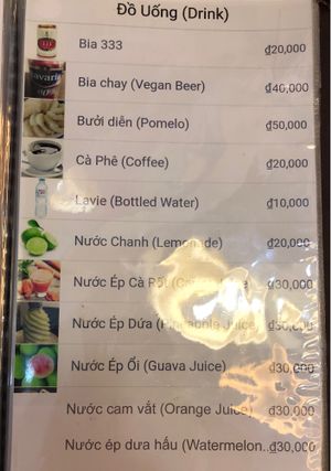 Menu page 7 at Linh Dam in Hanoi