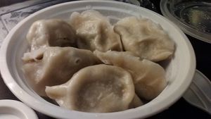 Steamed Vegetable Dumplings. Vegan. Super Bowl Cuisine.. July 2021,
 at Super Bowl Cuisine in Kingston