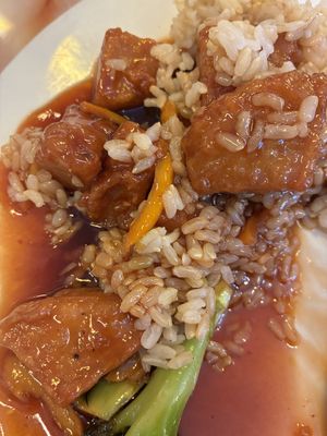 Orange Veg Chickenn  at Super Bowl Cuisine in Kingston