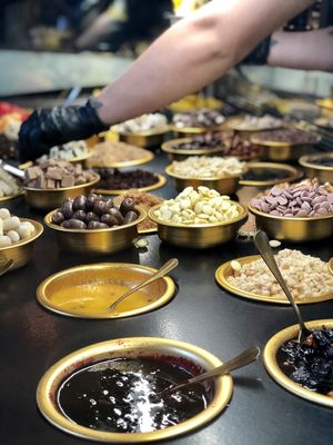 Toppings at Anita - Sarona Market in Tel Aviv