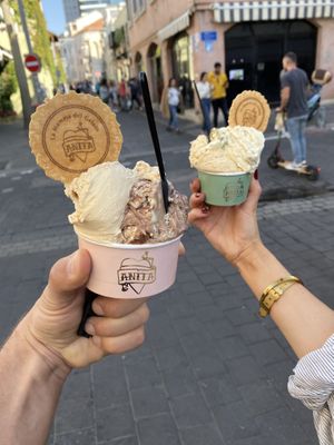 Ice cream vegan  at Anita - Sarona Market in Tel Aviv