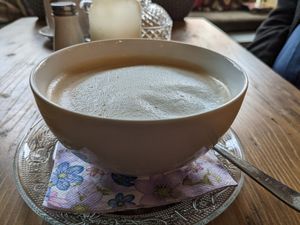 Milchkaffee - it came in a bowl - I have no idea if that is common at Marny's in Dusseldorf