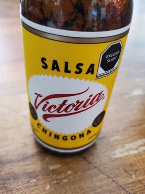 I loved that each table had a different international hot sauce on it (nice splash for soup or a toast) at Marny's in Dusseldorf