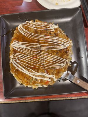 Vegan basic okonomiyaki  at Zen in Tokyo