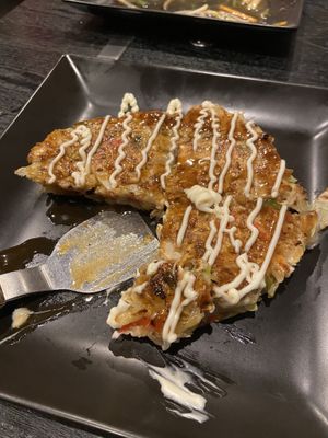Vegan basic okonomiyaki  at Zen in Tokyo