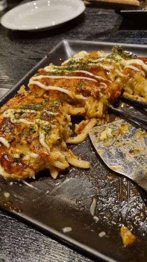 close-up of udon okonomiyaki at Zen in Tokyo