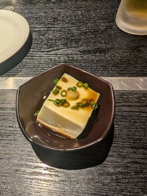 Free tofu starter at Zen in Tokyo
