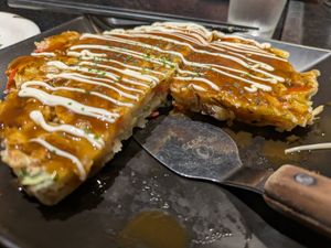 Basic vegan okonomiyaki at Zen in Tokyo