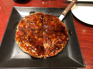 vegan Ginger Okonomiyaki  at Zen in Tokyo