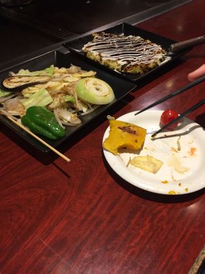 We ordered some extra grilled vegetables; wasn’t necessary considering the size of the main dishes! at Zen in Tokyo