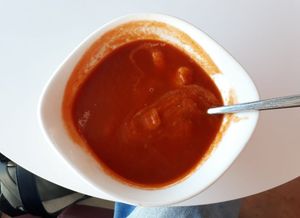 Tomato soup at Vapiano - Solaris in Tallinn