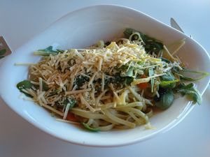 Avocado pasta with vegan parmesan at Vapiano - Solaris in Tallinn