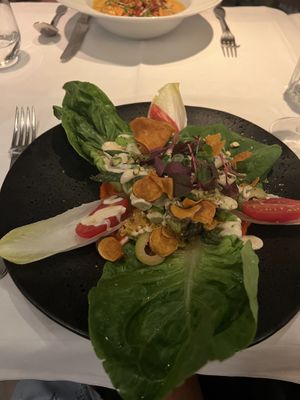 Vegan brulle asparagus  at The Ivy in Cambridge