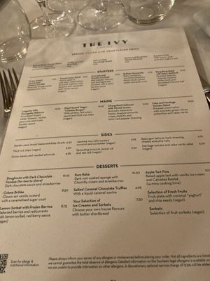   at The Ivy in Cambridge