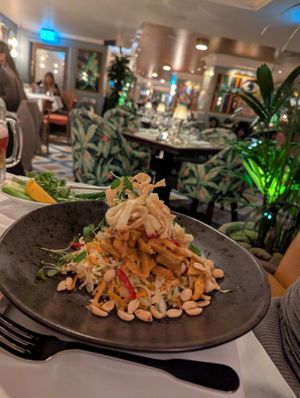 Jackfruit salad at The Ivy in Cambridge