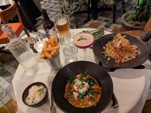 Vegan dishes at The Ivy at The Ivy in Cambridge