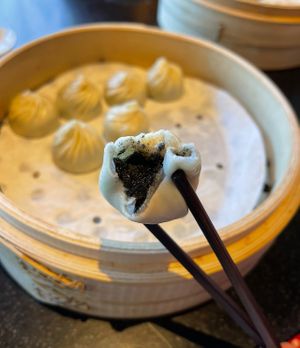 inside sesame bao   at Din Tai Fung in San Diego