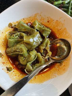 Spicy vegan wontons  at Din Tai Fung in San Diego