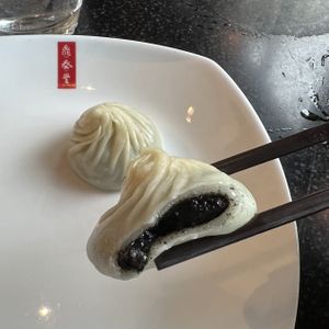 sesame mochi filling  at Din Tai Fung in San Diego