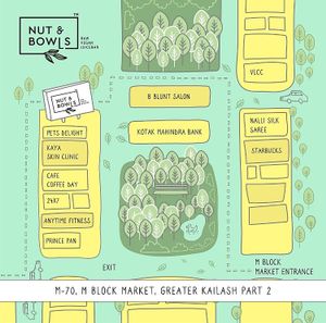 Spot us ! at Nut and Bowls in New Delhi