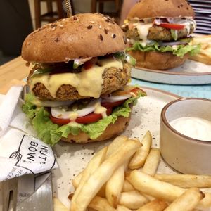 Garden Fresh Aloo Tikki Burger at Nut and Bowls in New Delhi