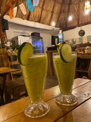 Juices at Arte Sano in Holbox