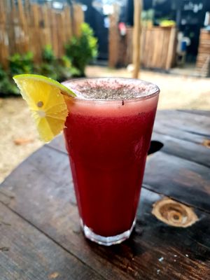 Beetroot + Ginger at Arte Sano in Holbox