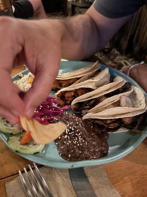 Quesadillas de hongos at Arte Sano in Holbox