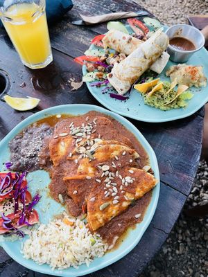 Enchiladas and Burritos   at Arte Sano in Holbox