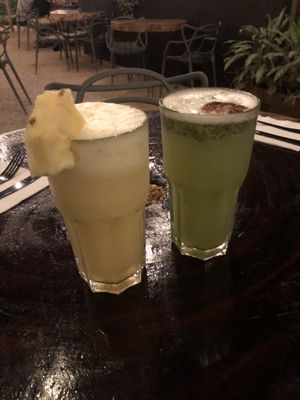 Pinnacle water and mint chia lemonade  at Arte Sano in Holbox