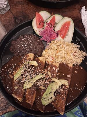 Enmoladas  at Arte Sano in Holbox