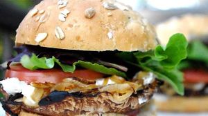 Portobello burguer at Arte Sano in Holbox