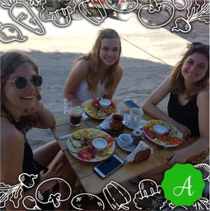 We are family!!  at Arte Sano in Holbox