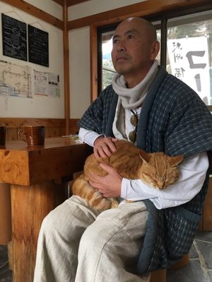 Mya-chan was super friendly and loved being pet  at Takijirichaya in Tanabe