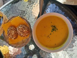 Lentil soup at Radharane in Kaunas