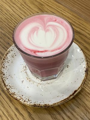 Beetroot latte 💕  at The Shaw Cafe in London