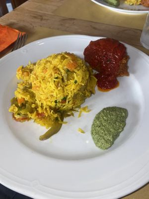 The main in the four course meal  at Bibliothe in Rome