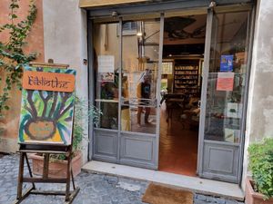 Entrance at Bibliothe in Rome