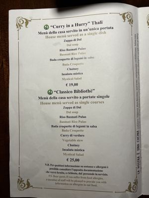 Small and medium Thalis   at Bibliothe in Rome