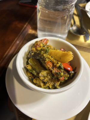 Vegetable curry  at Bibliothe in Rome