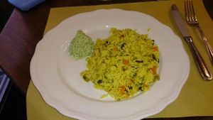 Main dish - Rice at Bibliothe in Rome