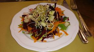 Salad at Bibliothe in Rome