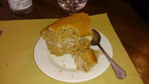 Carrot cake at Bibliothe in Rome