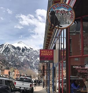 Brown Dog Pizza in Telluride! at Brown Dog Pizza in Telluride
