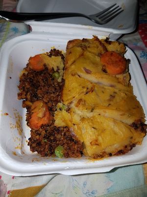 Vegan Shepherd's  Pie. Pretty good! at Down to Earth in Fort Nelson